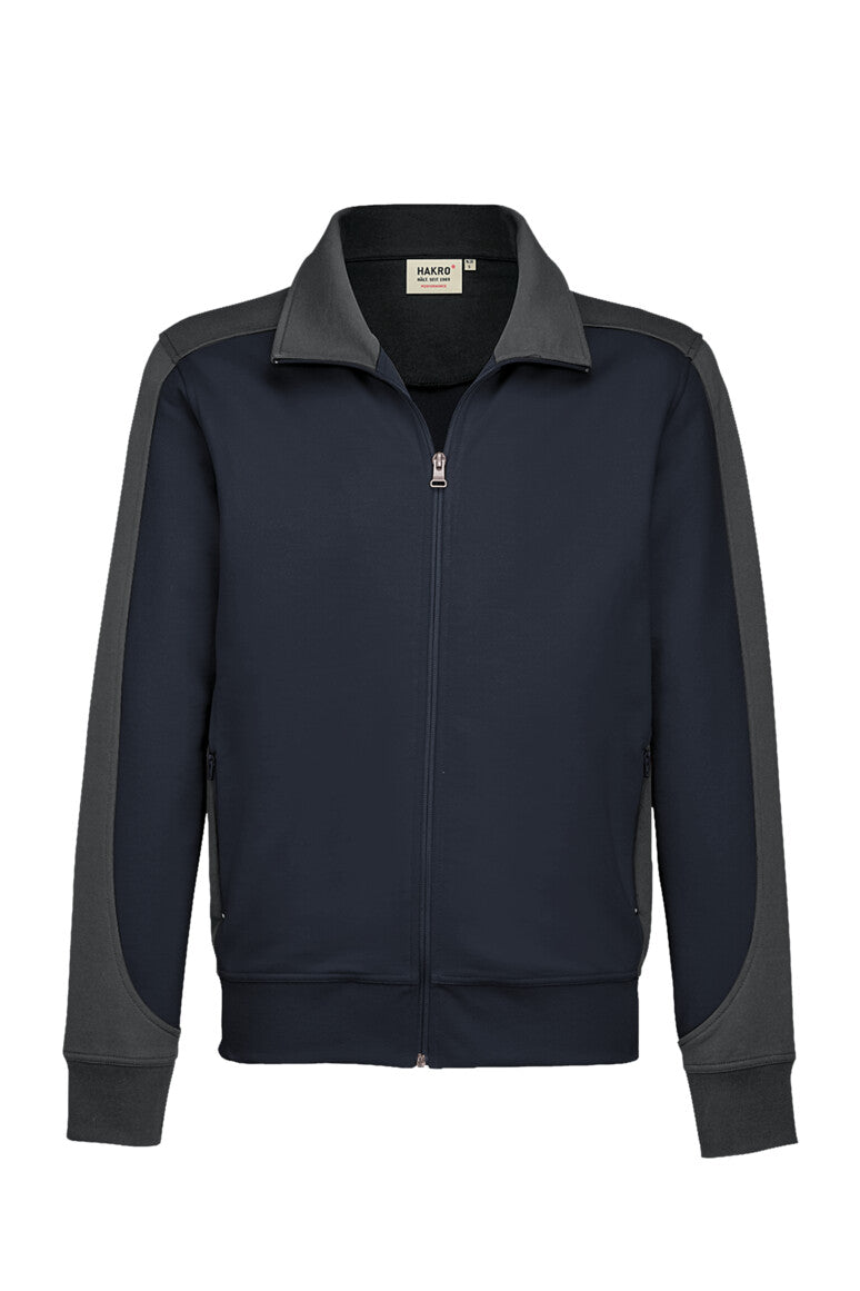 HAKRO Sweatjacke Contrast MIKRALINAR® - Tinte/anthrazit - 1