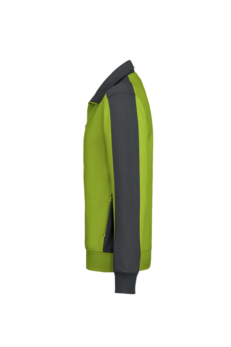 HAKRO Sweatjacke Contrast MIKRALINAR® - Kiwi/anthrazit - 2