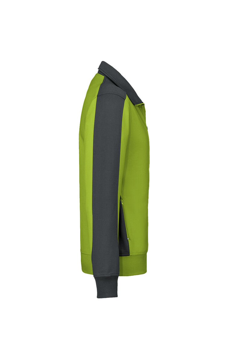 HAKRO Sweatjacke Contrast MIKRALINAR® - Kiwi/anthrazit - 4