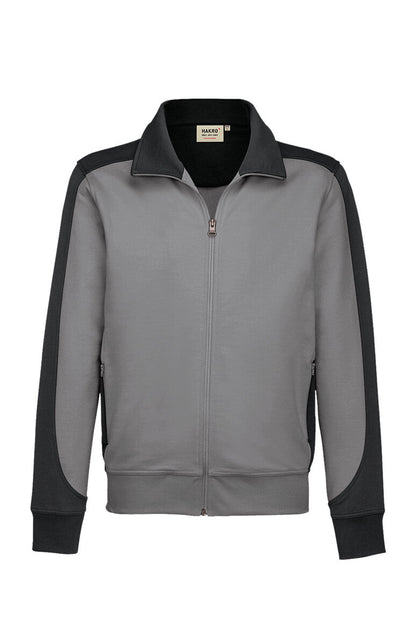 HAKRO Sweatjacke Contrast MIKRALINAR® - Titan/anthrazit - 1