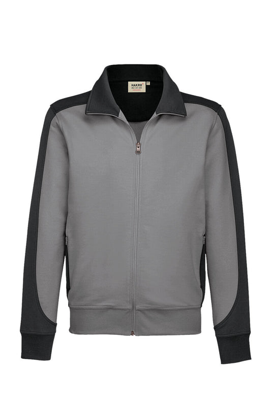 HAKRO Sweatjacke Contrast MIKRALINAR® - Titan/anthrazit - 1