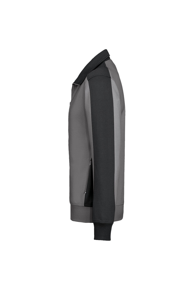 HAKRO Sweatjacke Contrast MIKRALINAR® - Titan/anthrazit - 2