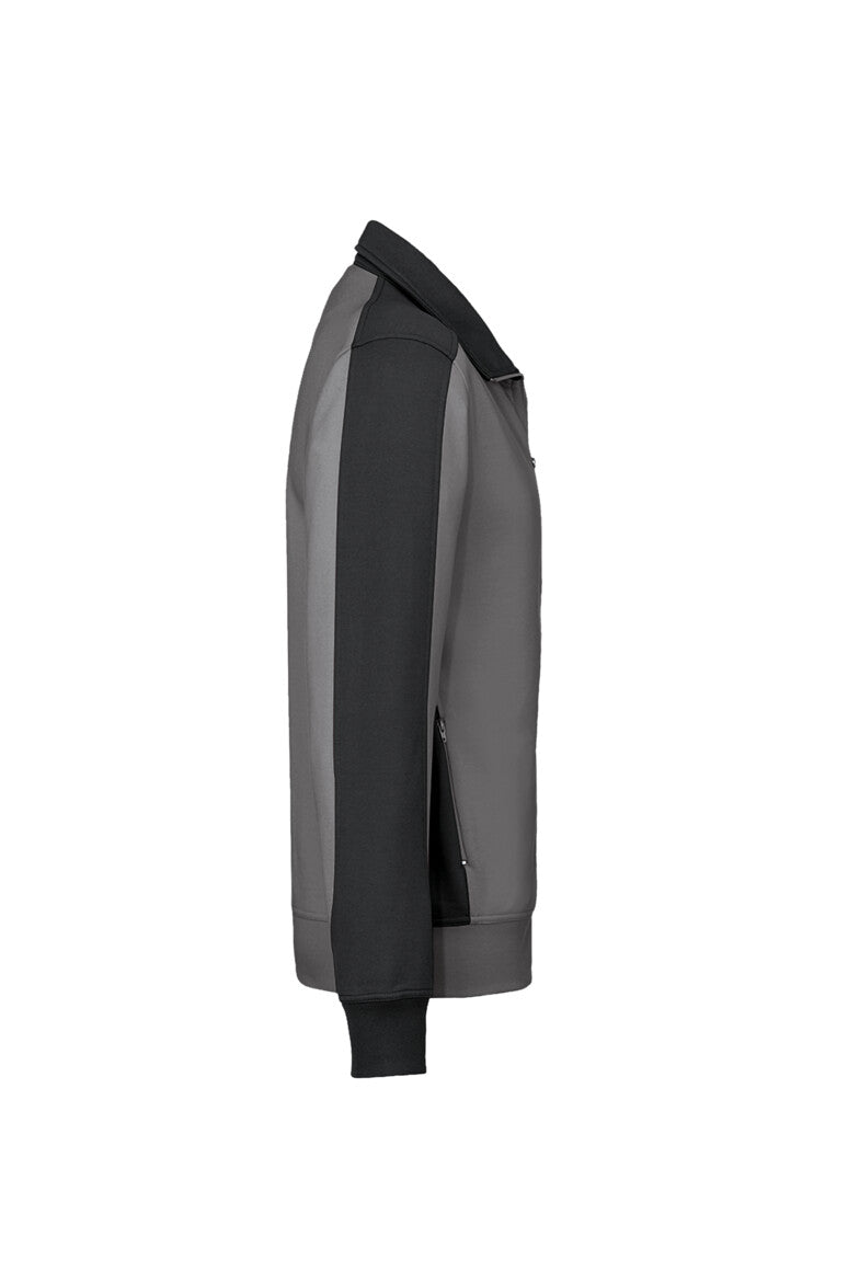 HAKRO Sweatjacke Contrast MIKRALINAR® - Titan/anthrazit - 4