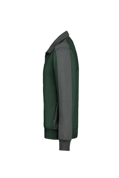 HAKRO Sweatjacke Contrast MIKRALINAR® - Tanne/anthrazit - 2