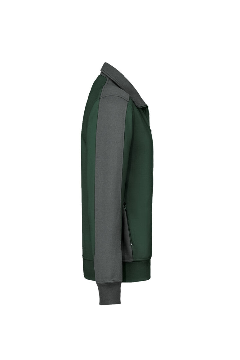 HAKRO Sweatjacke Contrast MIKRALINAR® - Tanne/anthrazit - 4