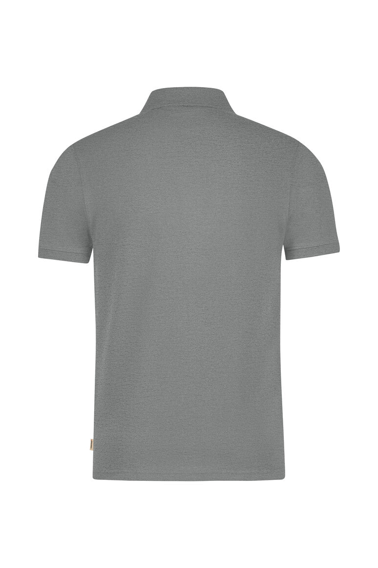HAKRO Poloshirt Bio-Baumwolle - Grau meliert - 3