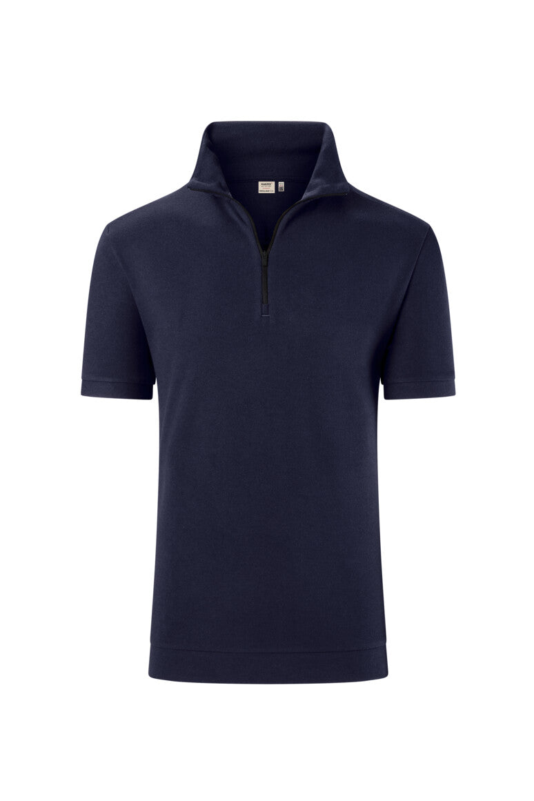 HAKRO Zip-Shirt Piqué MIKRALINAR® ECO - Tinte - 1