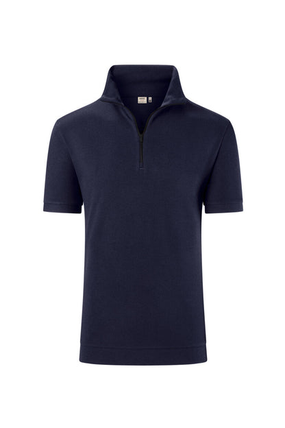 HAKRO Zip-Shirt Piqué MIKRALINAR® ECO - Tinte - 1