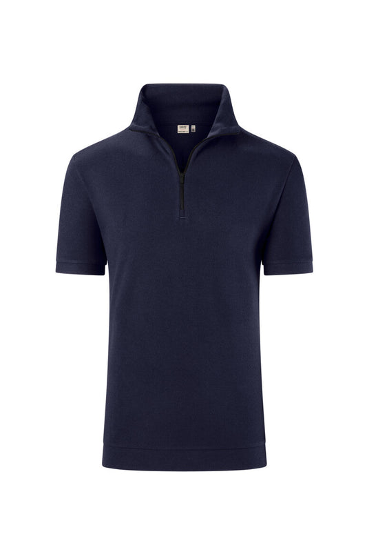 HAKRO Zip-Shirt Piqué MIKRALINAR® ECO - Tinte - 1