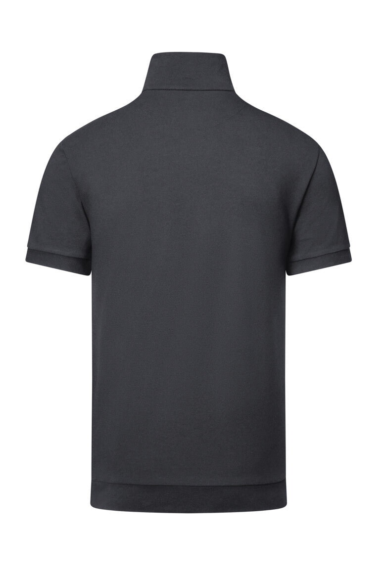 HAKRO Zip-Shirt Piqué MIKRALINAR® ECO - Karbongrau - 3