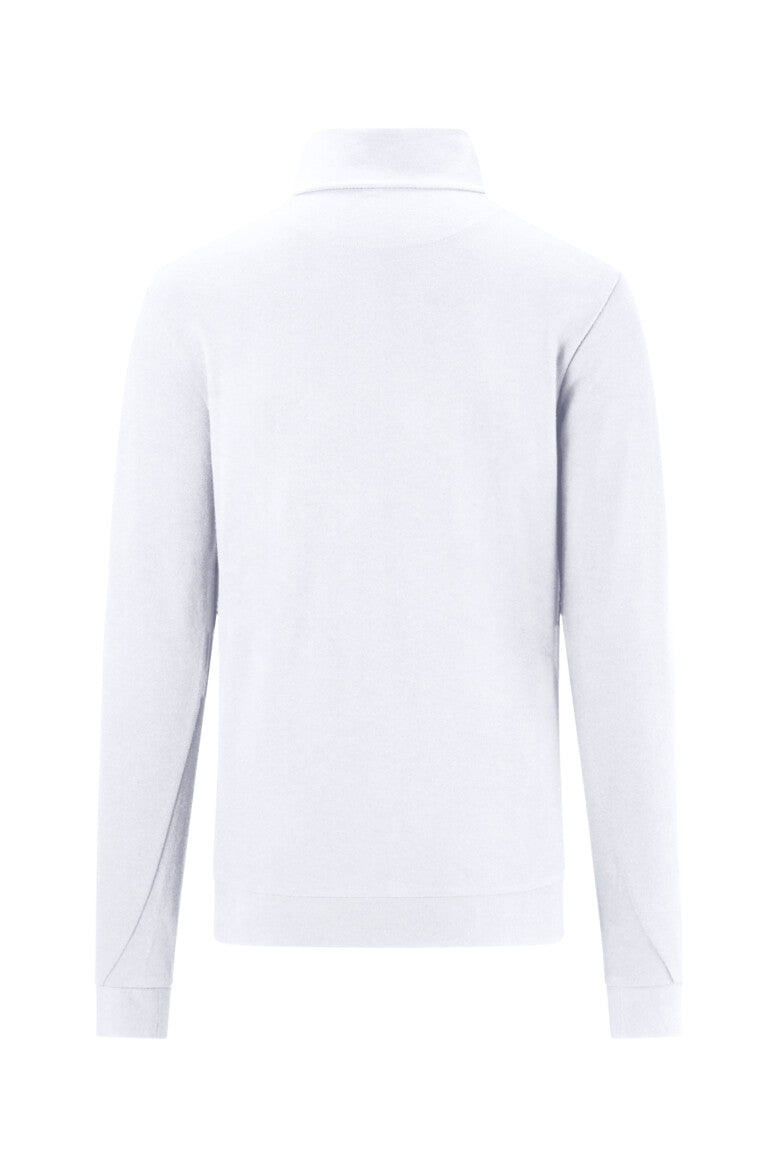 HAKRO Zip-Longsleeve Piqué MIKRALINAR® ECO - Weiß - 3