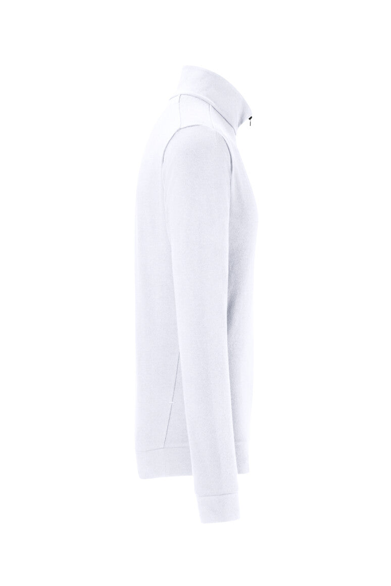 HAKRO Zip-Longsleeve Piqué MIKRALINAR® ECO - Weiß - 4