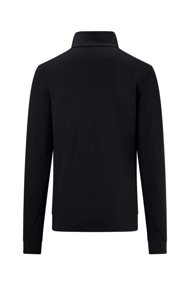 HAKRO Zip-Longsleeve Piqué MIKRALINAR® ECO - Schwarz - 3