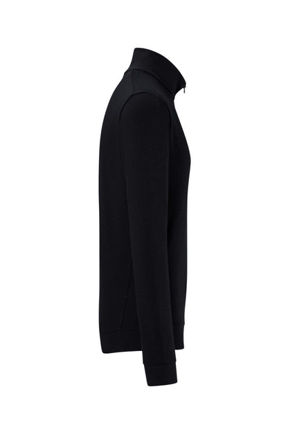 HAKRO Zip-Longsleeve Piqué MIKRALINAR® ECO - Schwarz - 4