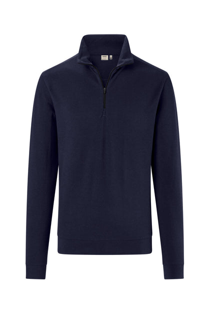 HAKRO Zip-Longsleeve Piqué MIKRALINAR® ECO - Tinte - 1