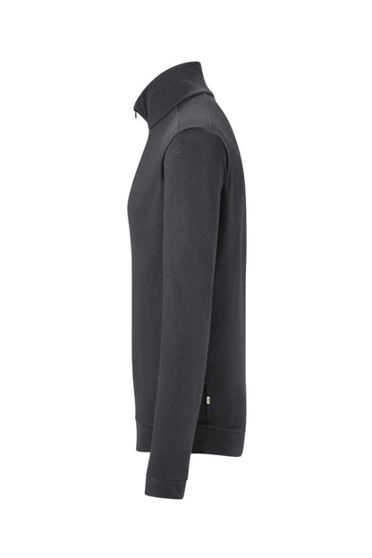 HAKRO Zip-Longsleeve Piqué MIKRALINAR® ECO - Karbongrau - 2