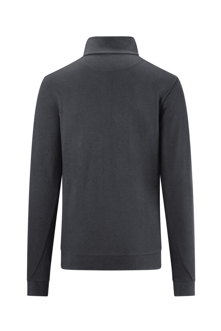 HAKRO Zip-Longsleeve Piqué MIKRALINAR® ECO - Karbongrau - 3
