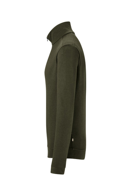 HAKRO Zip-Longsleeve Piqué MIKRALINAR® ECO - Olive - 2