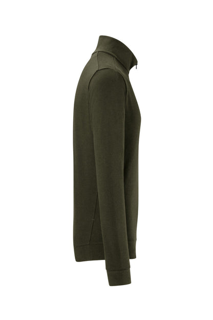 HAKRO Zip-Longsleeve Piqué MIKRALINAR® ECO - Olive - 4