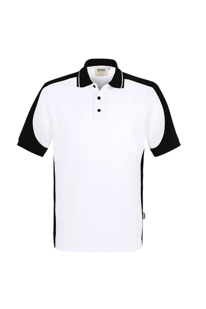 HAKRO Poloshirt Contrast  MIKRALINAR® ECO - Weiß/schwarz - 1