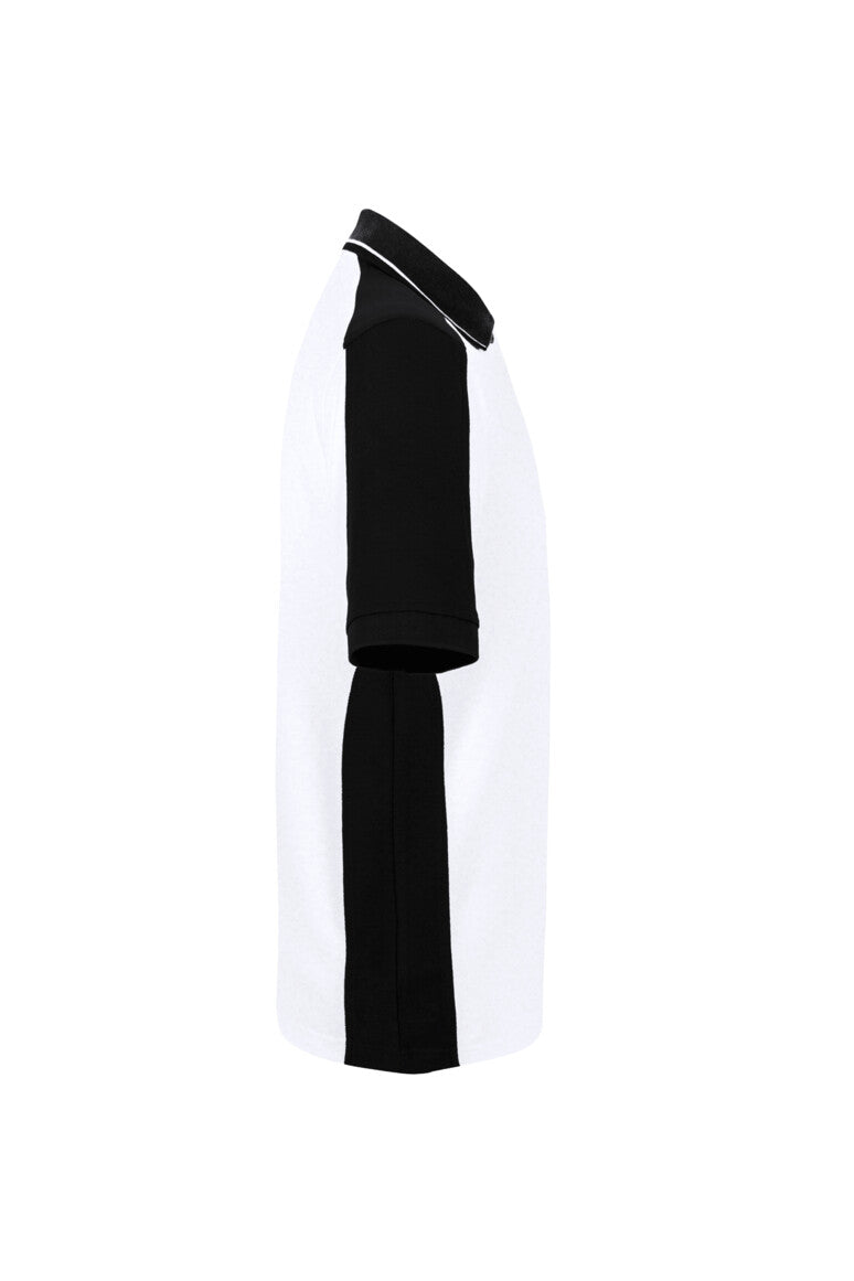 HAKRO Poloshirt Contrast  MIKRALINAR® ECO - Weiß/schwarz - 4