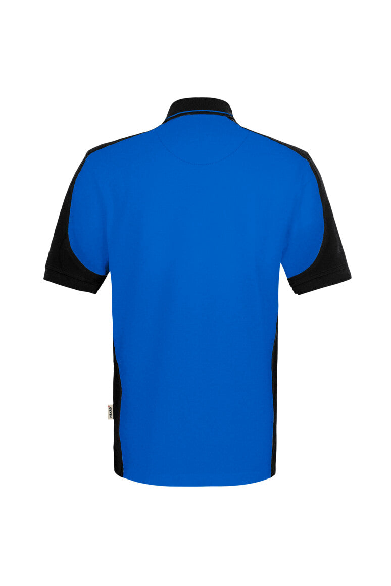 HAKRO Poloshirt Contrast  MIKRALINAR® ECO - Royalblau/schwarz - 3