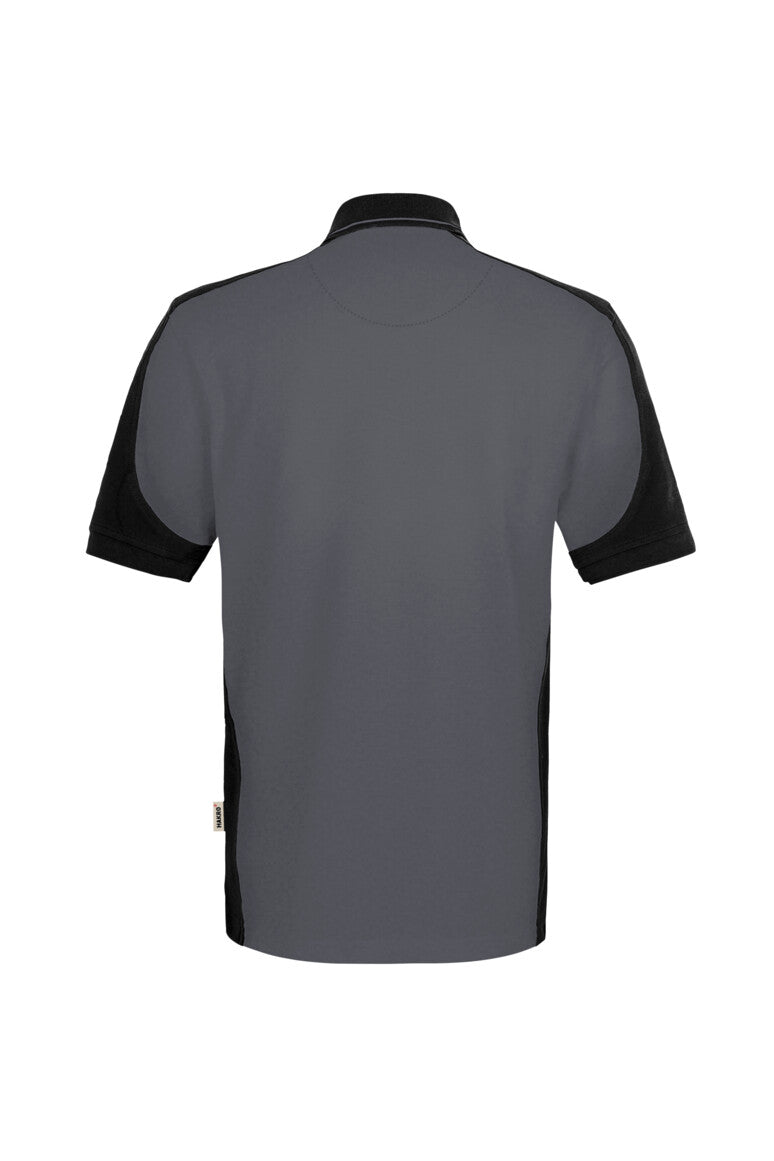 HAKRO Poloshirt Contrast  MIKRALINAR® ECO - Anthrazit/schwarz - 3