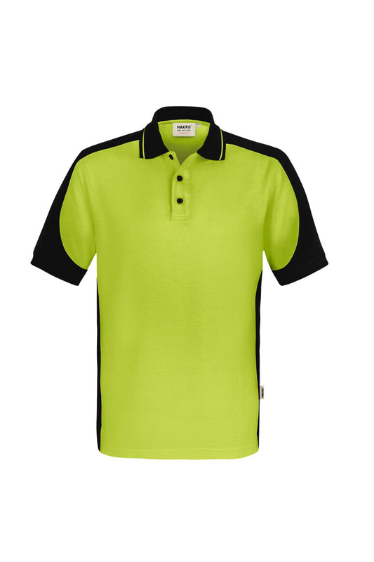 HAKRO Poloshirt Contrast  MIKRALINAR® ECO - Kiwi/schwarz - 1