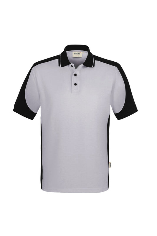 HAKRO Poloshirt Contrast  MIKRALINAR® ECO - Titan/schwarz - 1