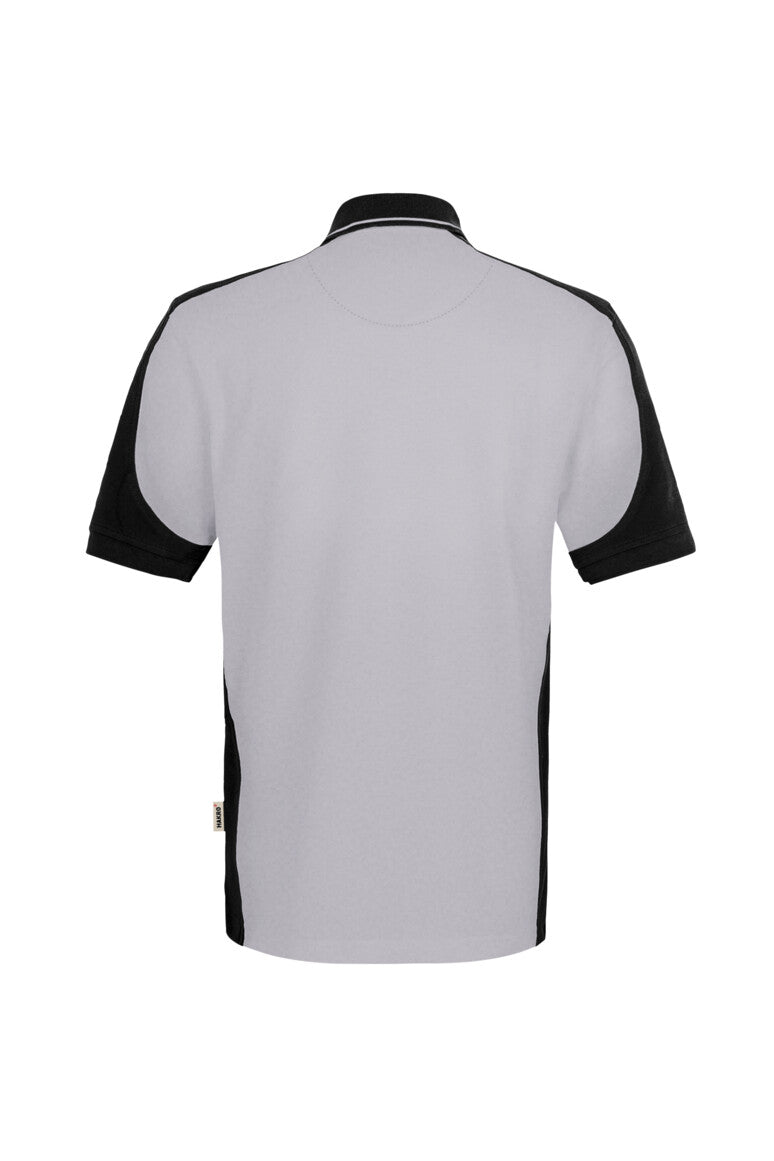 HAKRO Poloshirt Contrast  MIKRALINAR® ECO - Titan/schwarz - 3