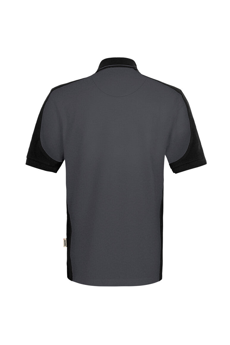 HAKRO Poloshirt Contrast  MIKRALINAR® ECO - Karbongrau/schwarz - 3