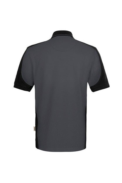 HAKRO Poloshirt Contrast  MIKRALINAR® ECO - Karbongrau/schwarz - 3