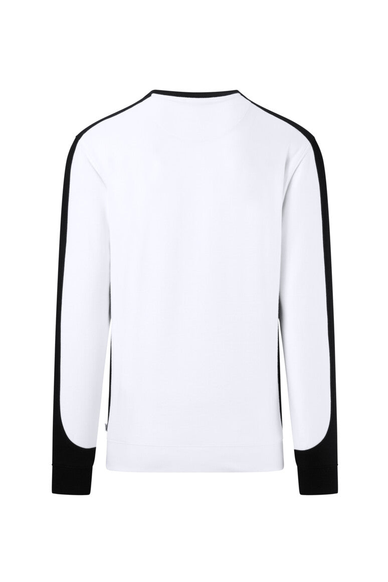 HAKRO Sweatshirt Contrast MIKRALINAR® ECO - Weiß/schwarz - 3