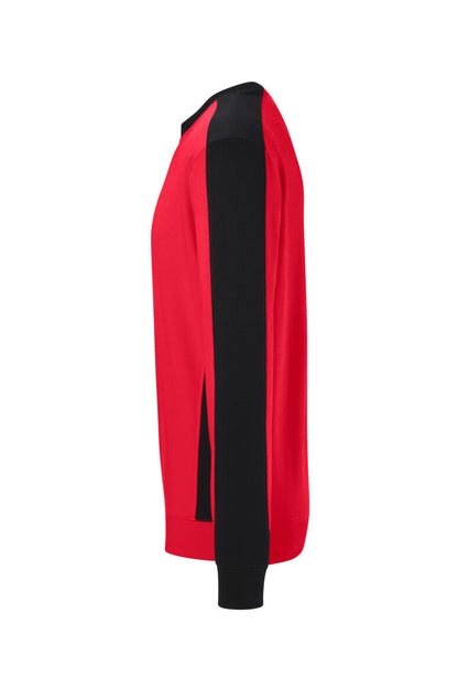 HAKRO Sweatshirt Contrast MIKRALINAR® ECO - Rot/schwarz - 2