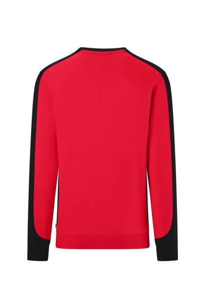 HAKRO Sweatshirt Contrast MIKRALINAR® ECO - Rot/schwarz - 3