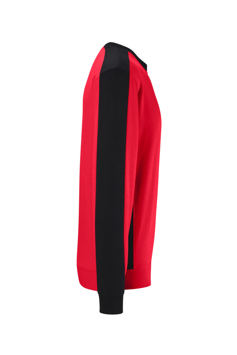 HAKRO Sweatshirt Contrast MIKRALINAR® ECO - Rot/schwarz - 4