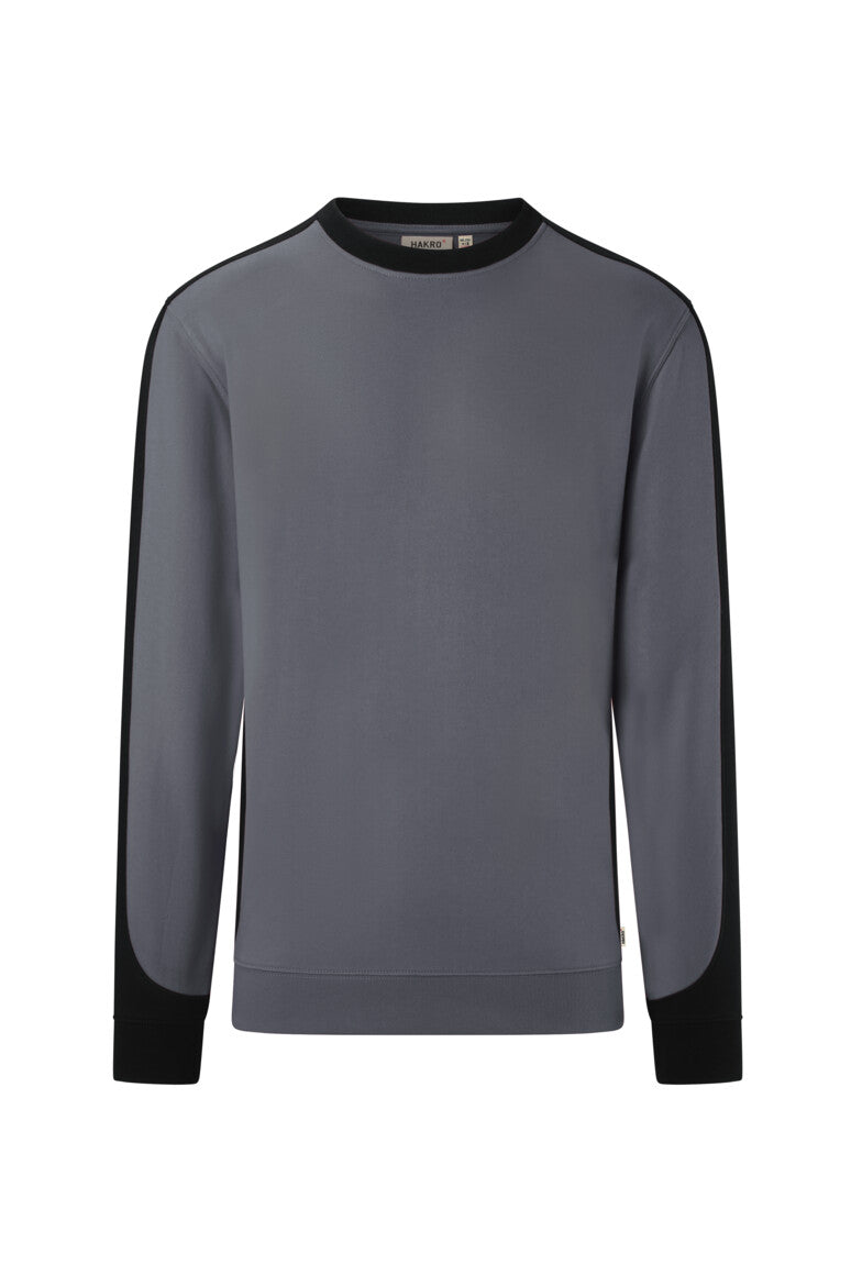 HAKRO Sweatshirt Contrast MIKRALINAR® ECO - Anthrazit/schwarz - 1