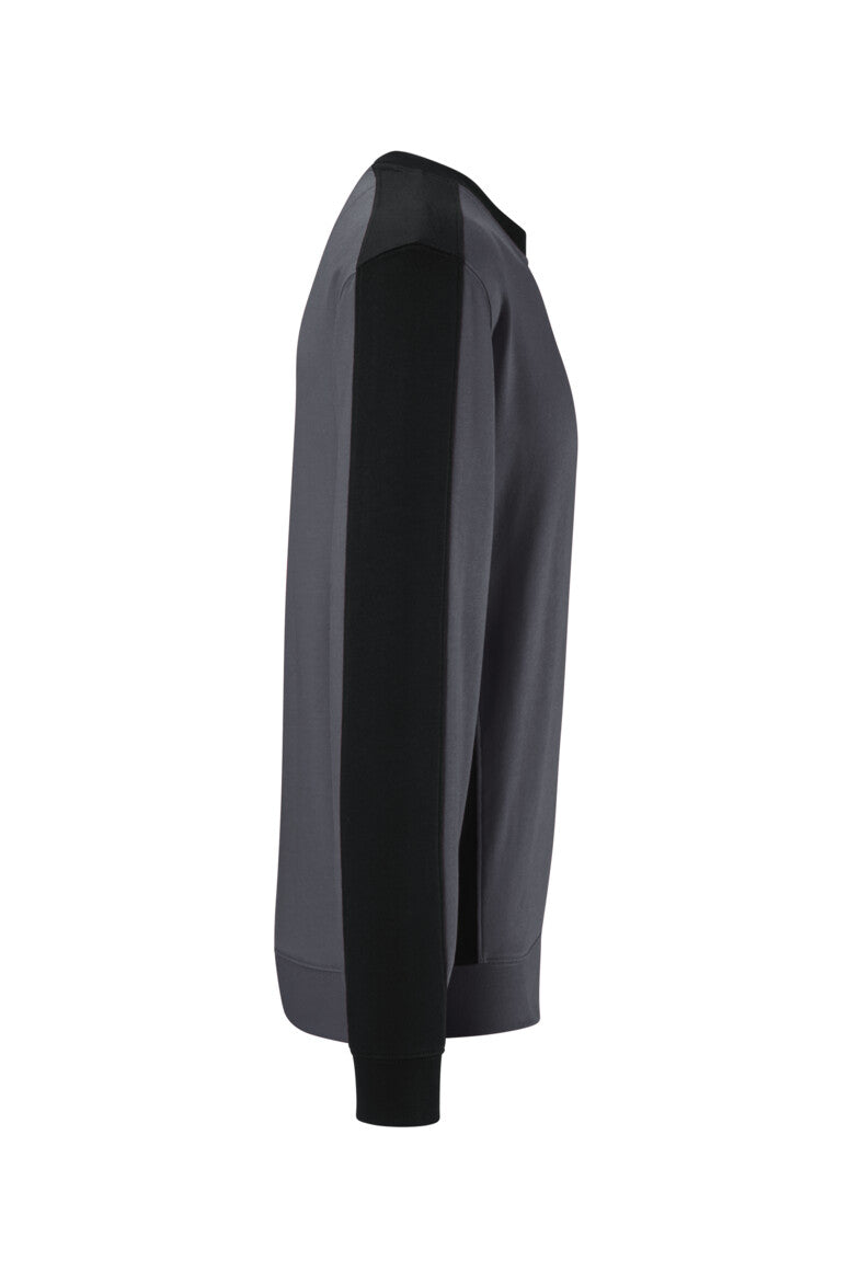 HAKRO Sweatshirt Contrast MIKRALINAR® ECO - Anthrazit/schwarz - 4