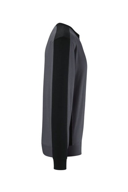 HAKRO Sweatshirt Contrast MIKRALINAR® ECO - Anthrazit/schwarz - 4