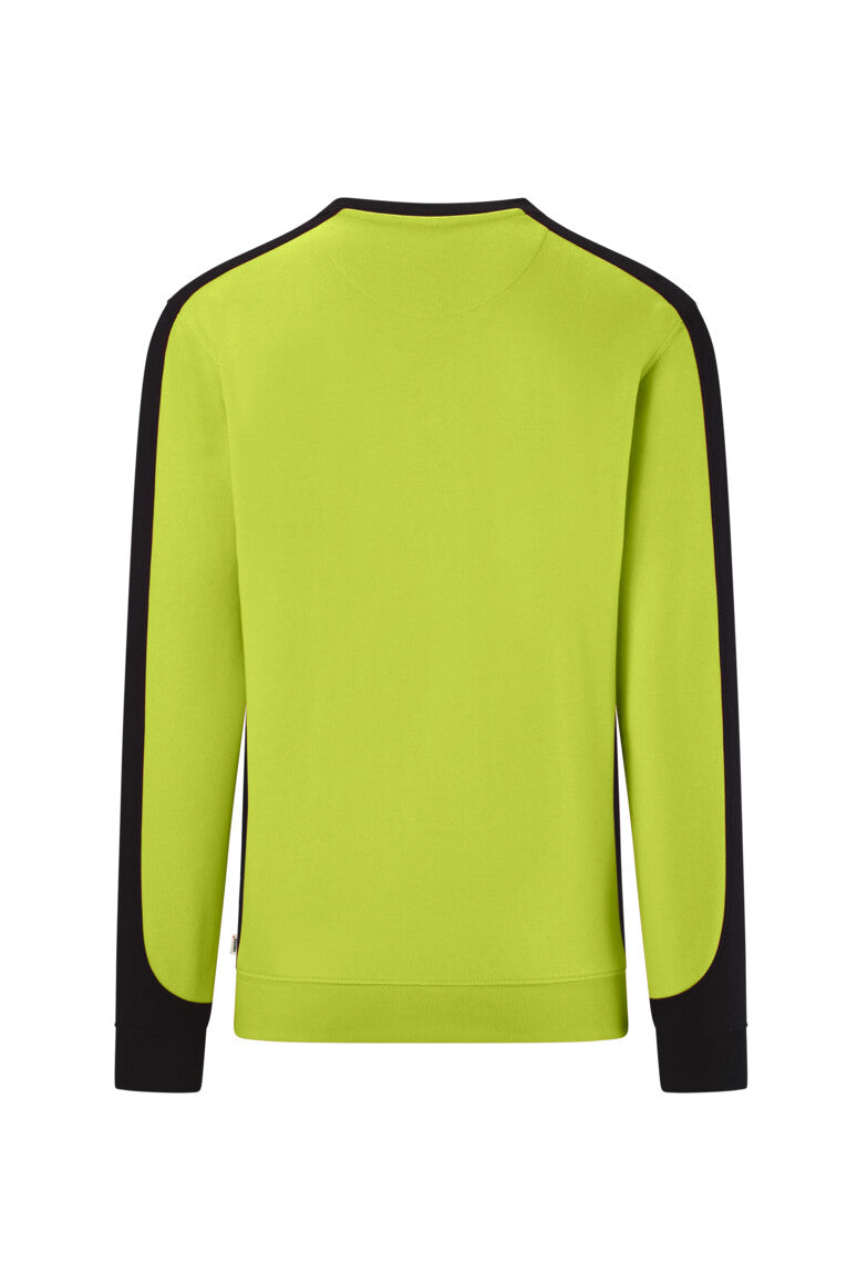 HAKRO Sweatshirt Contrast MIKRALINAR® ECO - Kiwi/schwarz - 3