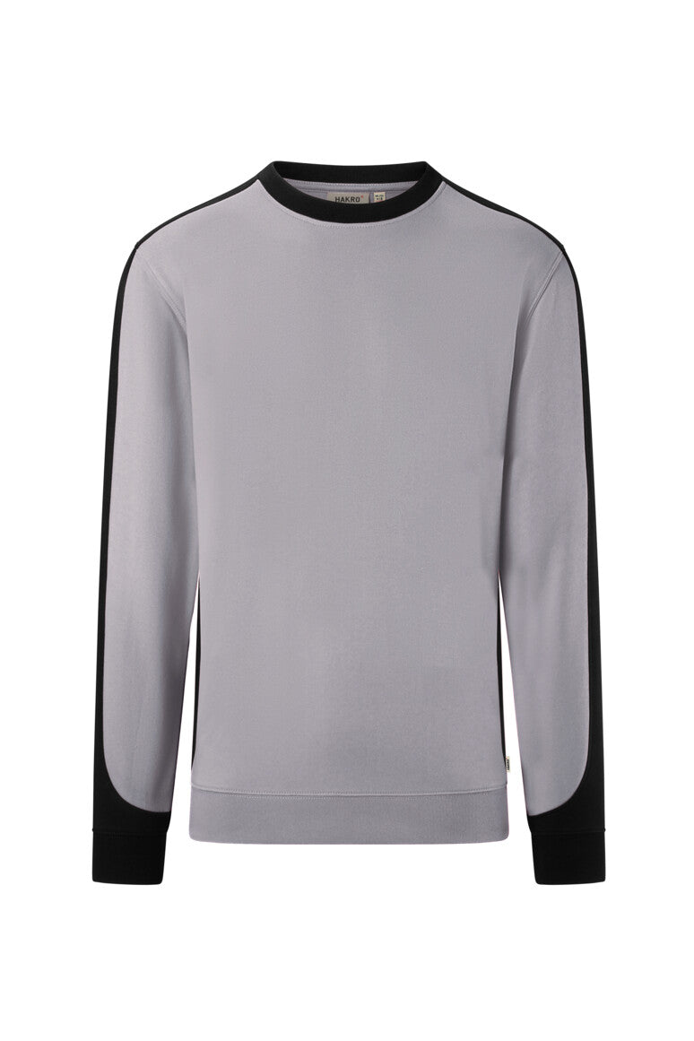 HAKRO Sweatshirt Contrast MIKRALINAR® ECO - Titan/schwarz - 1