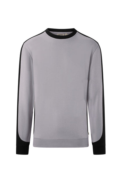 HAKRO Sweatshirt Contrast MIKRALINAR® ECO - Titan/schwarz - 1