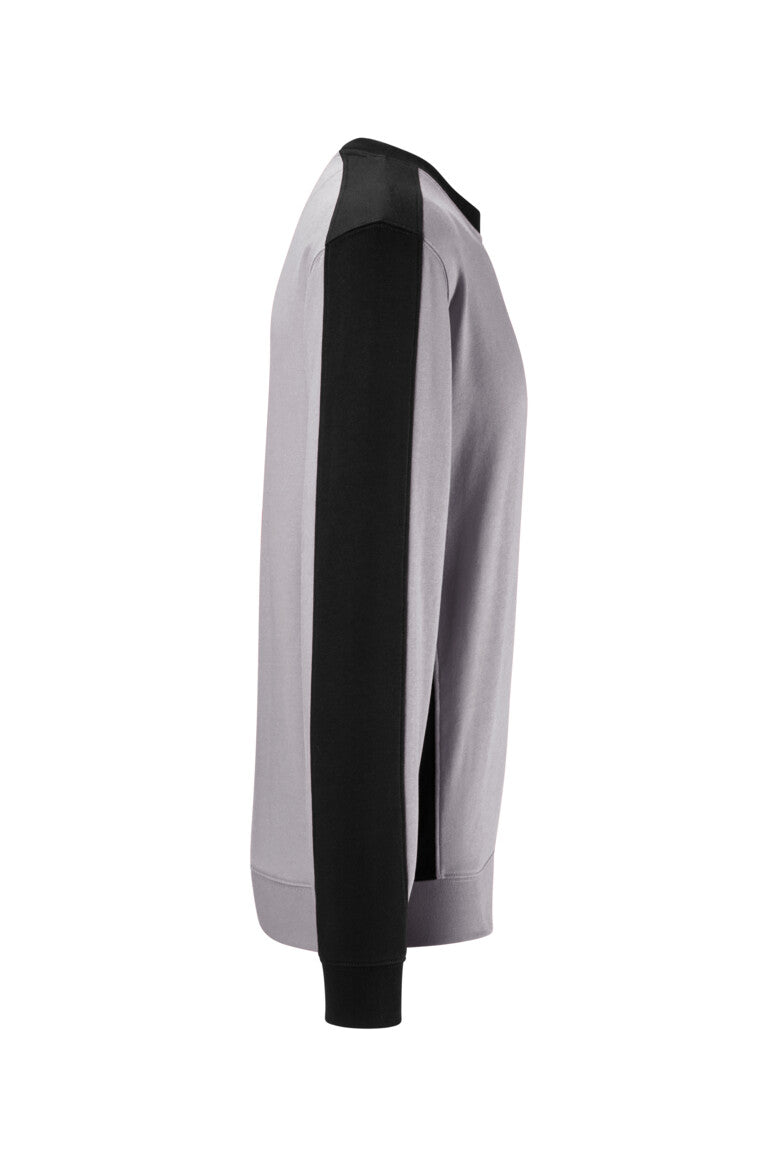 HAKRO Sweatshirt Contrast MIKRALINAR® ECO - Titan/schwarz - 4