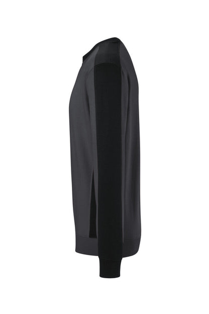 HAKRO Sweatshirt Contrast MIKRALINAR® ECO - Karbongrau/schwarz - 2
