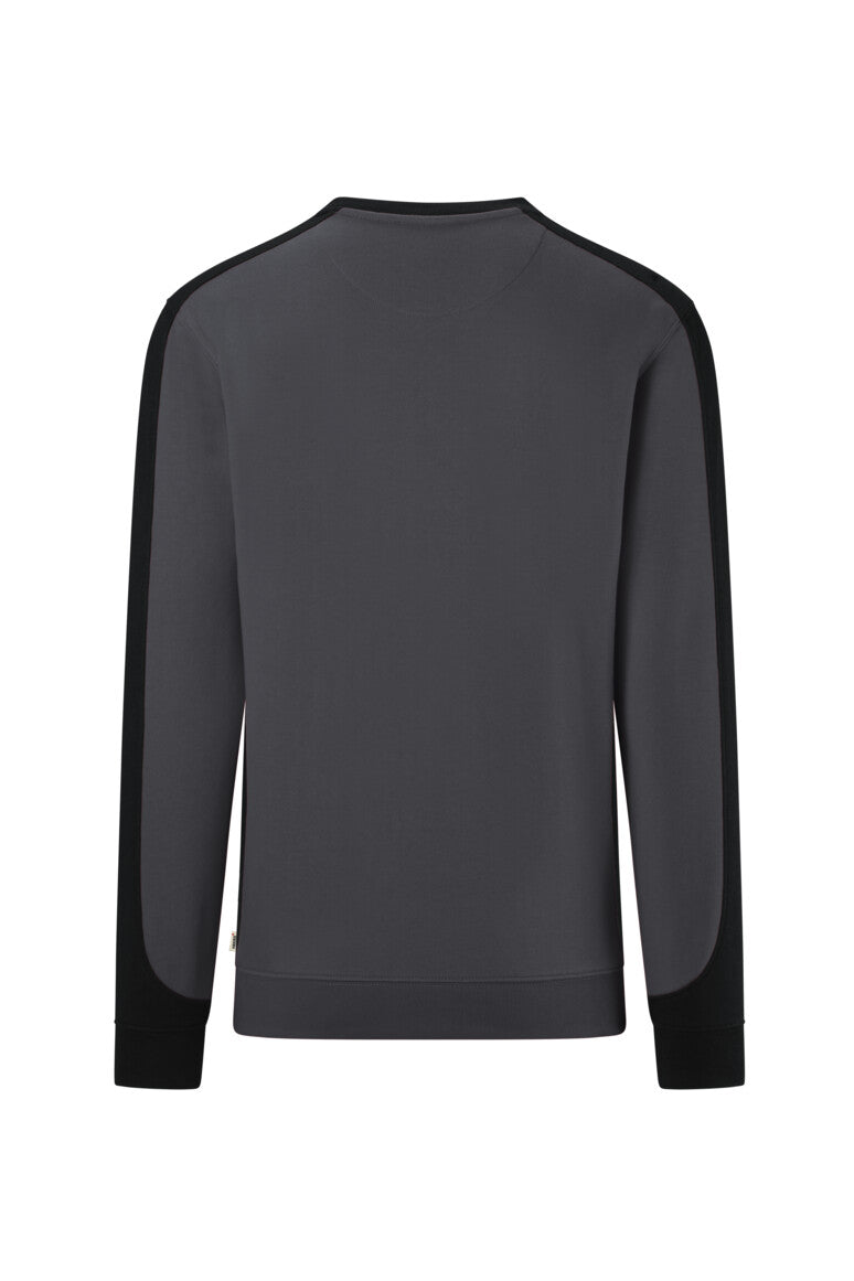 HAKRO Sweatshirt Contrast MIKRALINAR® ECO - Karbongrau/schwarz - 3