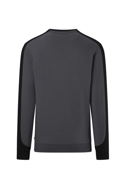 HAKRO Sweatshirt Contrast MIKRALINAR® ECO - Karbongrau/schwarz - 3
