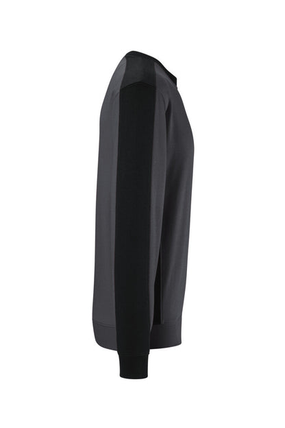 HAKRO Sweatshirt Contrast MIKRALINAR® ECO - Karbongrau/schwarz - 4