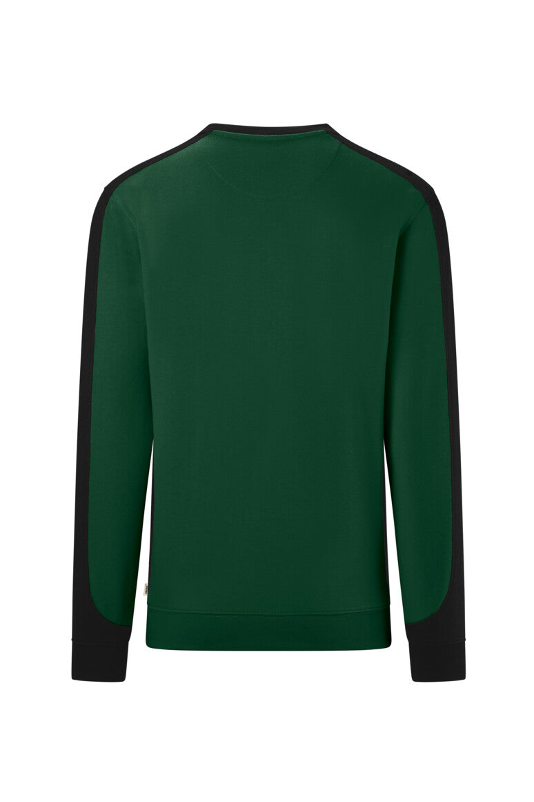 HAKRO Sweatshirt Contrast MIKRALINAR® ECO - Tanne/schwarz - 3