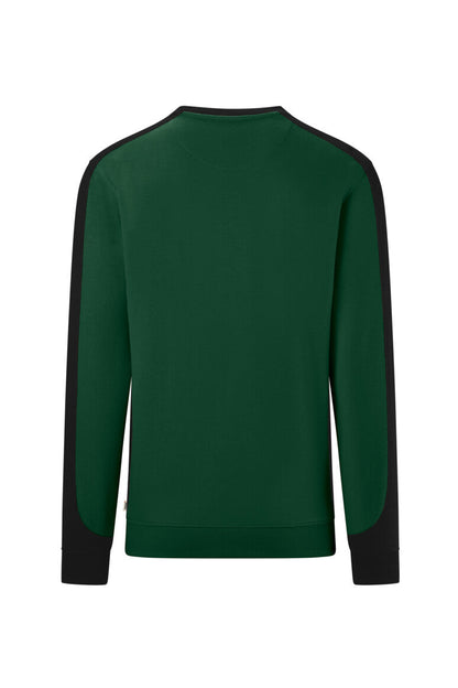 HAKRO Sweatshirt Contrast MIKRALINAR® ECO - Tanne/schwarz - 3