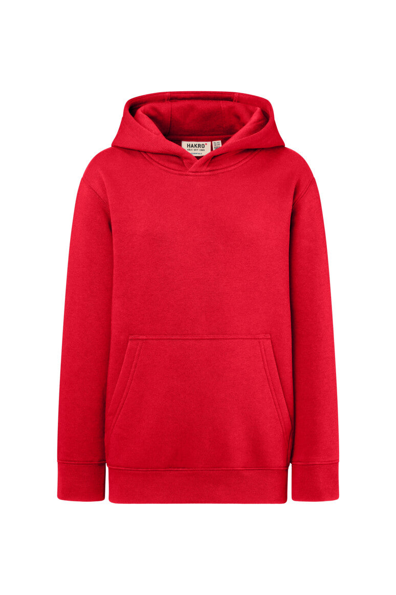 HAKRO Kinder Kapuzen-Sweatshirt Bio-Baumwolle - Rot - 1